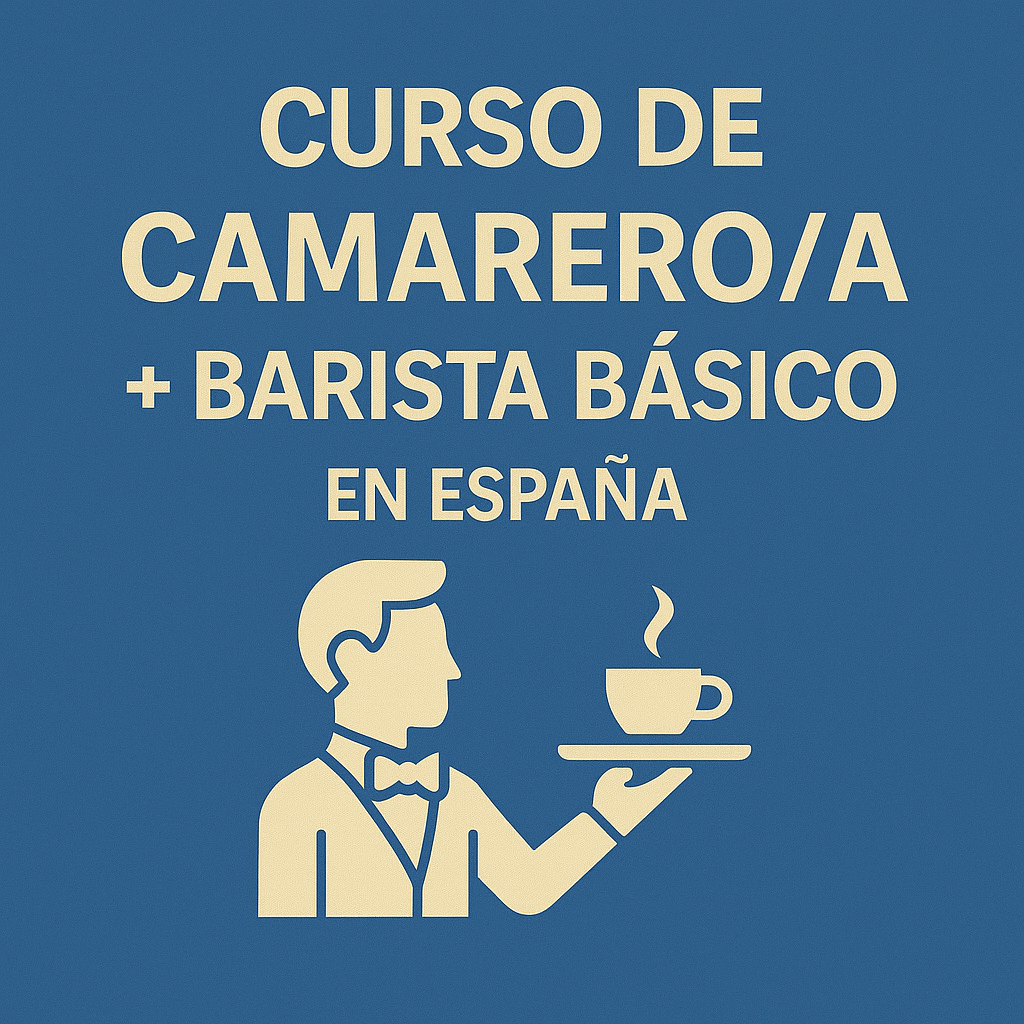 Camarero/a + Barista Básico: cursos gratuitos por provincias y salida laboral