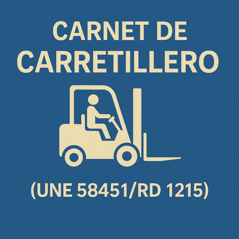 Carnet de Carretillero (UNE 58451/RD 1215): Precio, Duración y Opciones Gratis