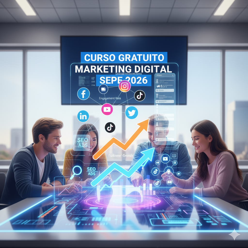 Curso gratuito de marketing digital SEPE 2026: SEO, ADS y redes sociales