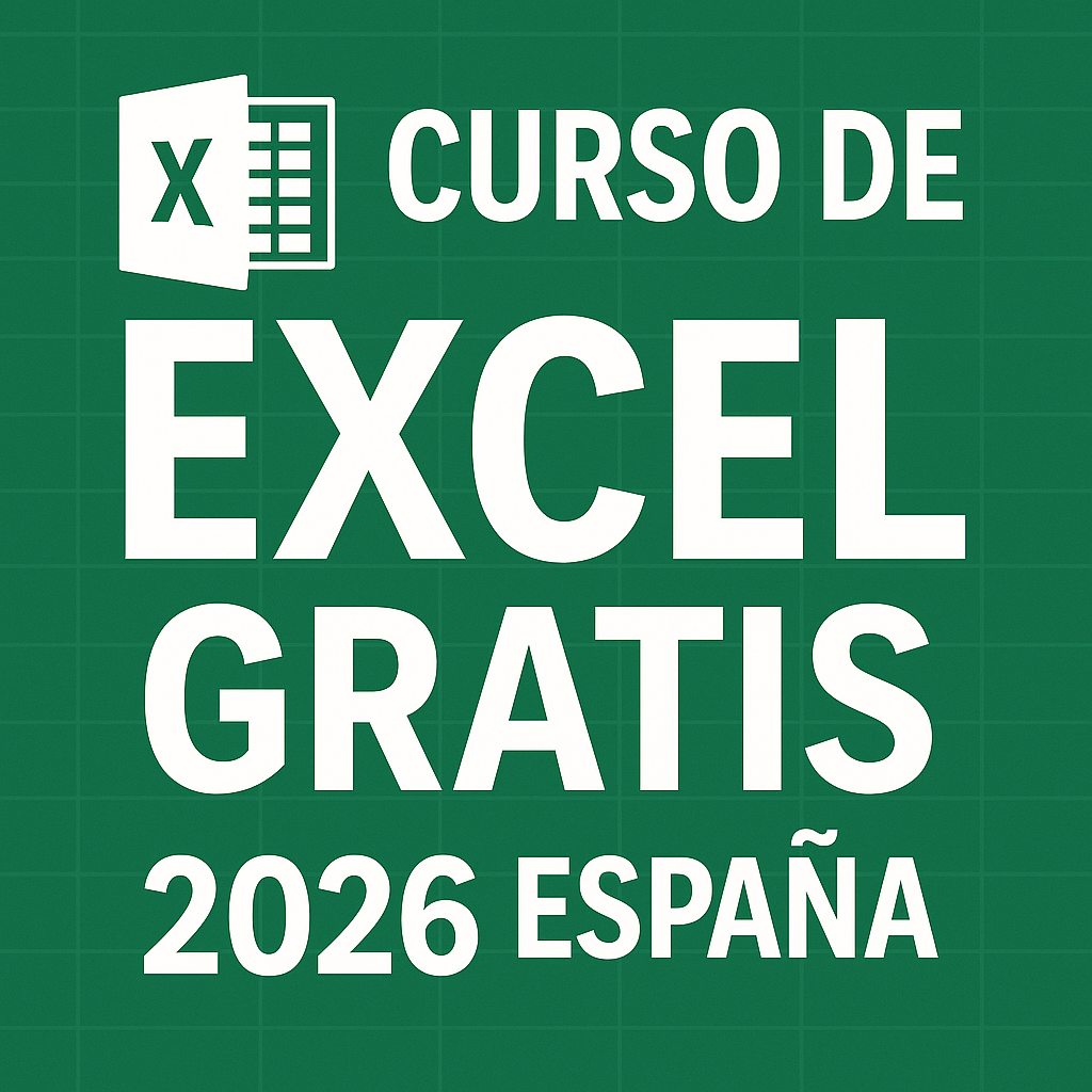 Curso excel gratis 2026 en España 2026. Domina Excel y mejora tu empleabilidad rápidamente.