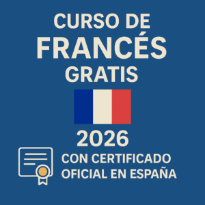 Curso de francés gratis 2026 con certificado oficial en España