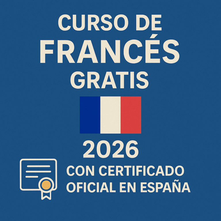 Curso de francés gratis 2026 con certificado oficial en España