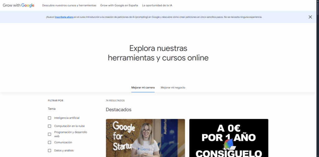 Google AI Essentials: Qué es, cómo funciona y por qué puede ayudarte a trabajar con inteligencia artificial en 2026 (España)