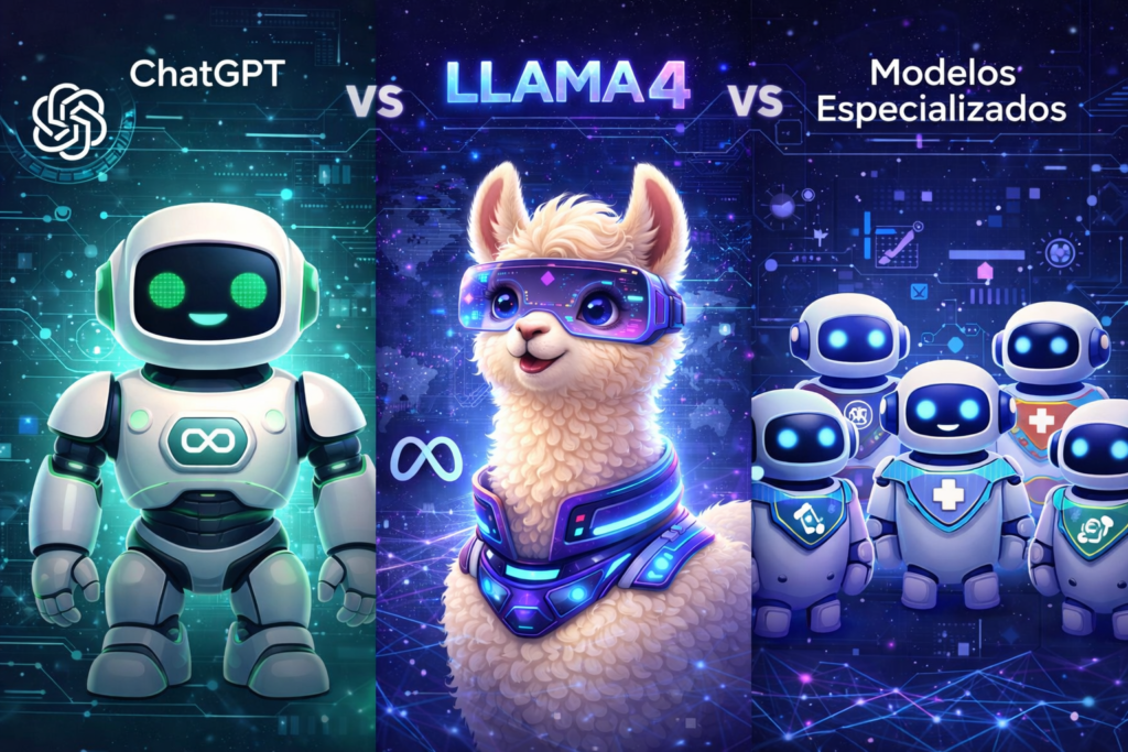 ChatGPT vs. Llama 4 vs. Modelos Especializados