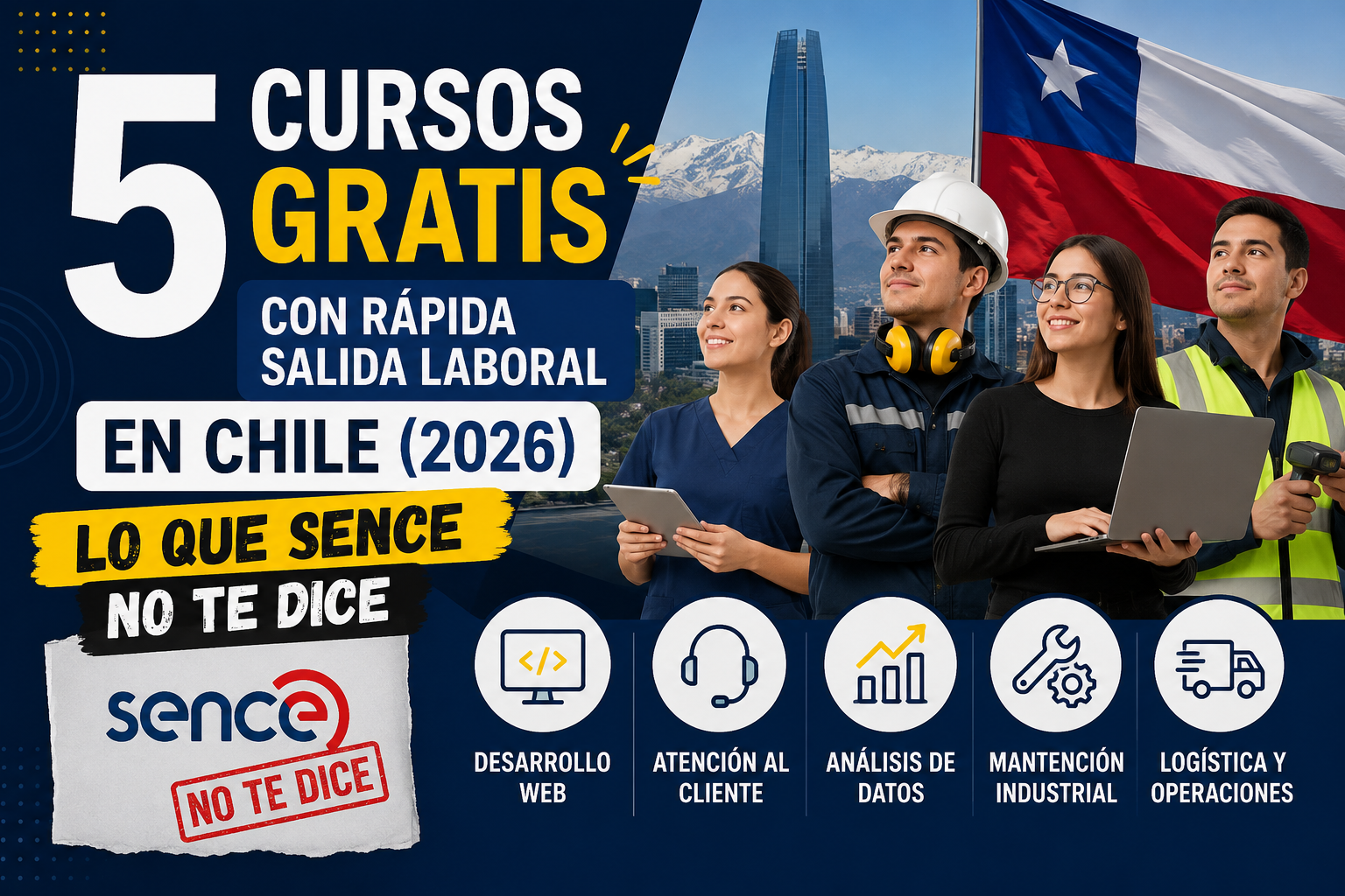cursos gratis con salida laboral en Chile 2026 - guía completa SENCE