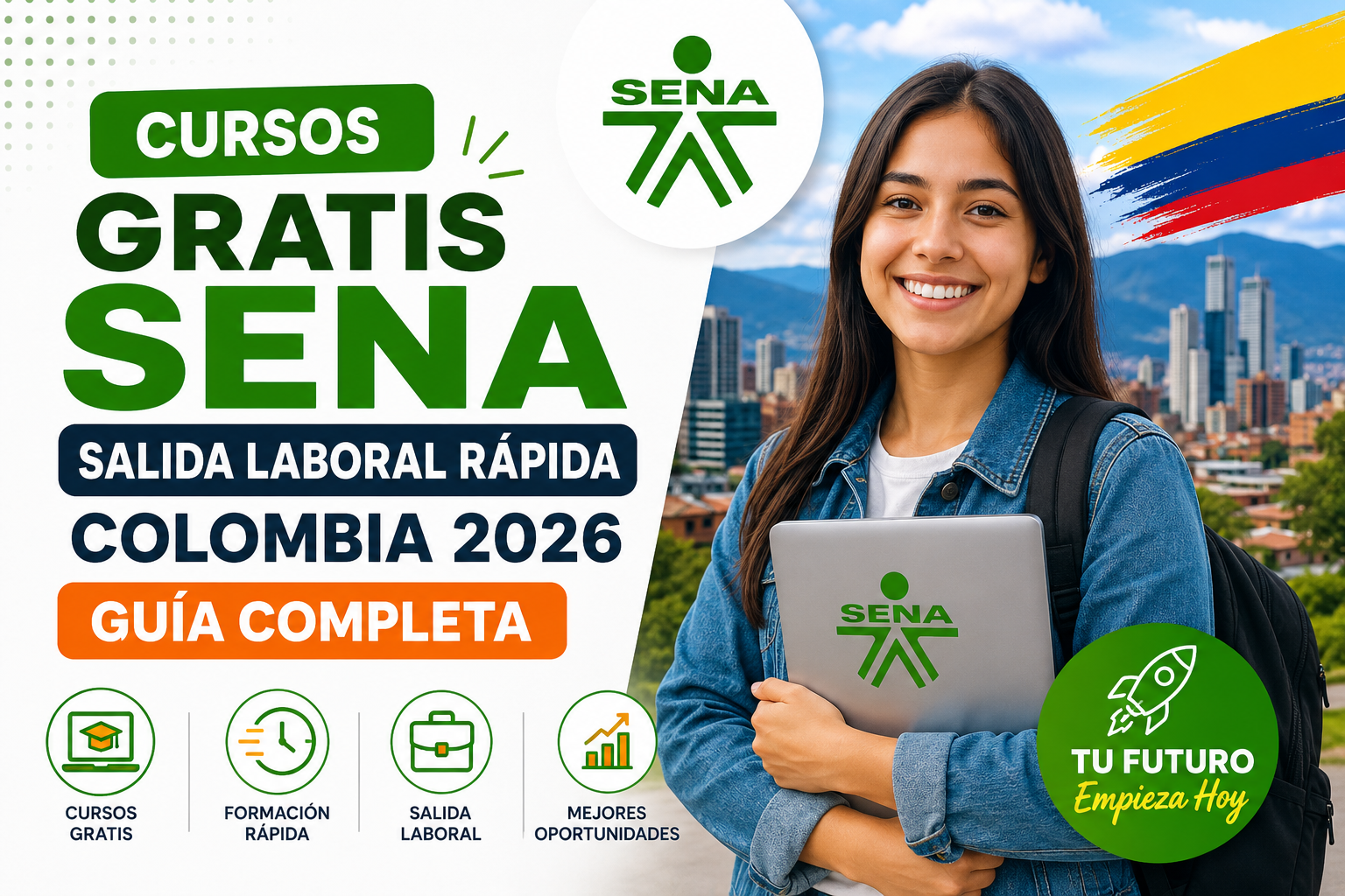 cursos gratis SENA salida laboral rapida Colombia 2026 guia completa